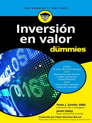 cover image of Inversión en valor para Dummies